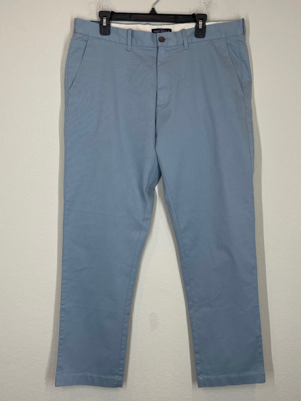 J. Crew Mercantile Flex Straight Chino Pants Men's 36x32 Blue Flat Front